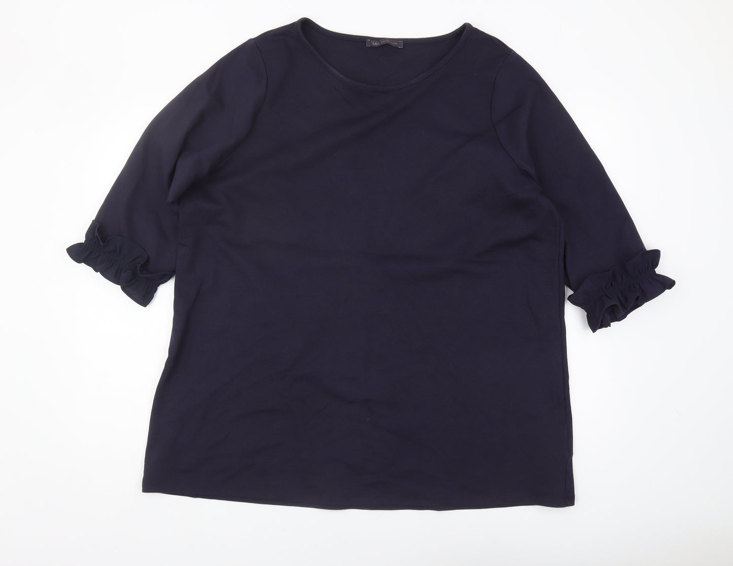 Marks and Spencer Women's Navy Top, Size 20