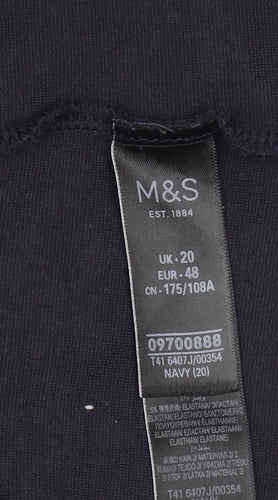Marks and Spencer Women's Navy Top, Size 20