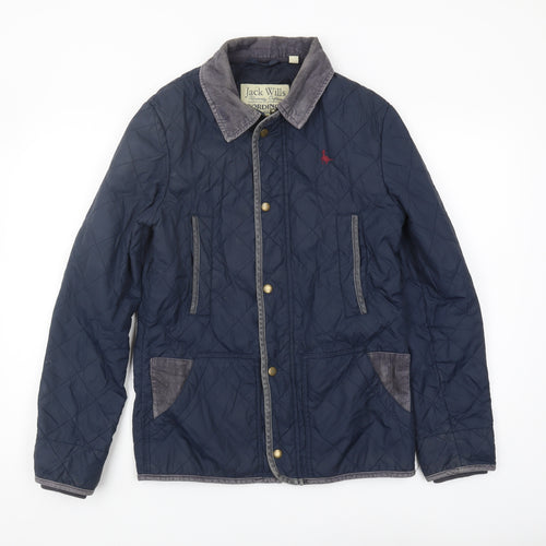 Jack Wills Men's Blue Quilted Jacket XS Casual
