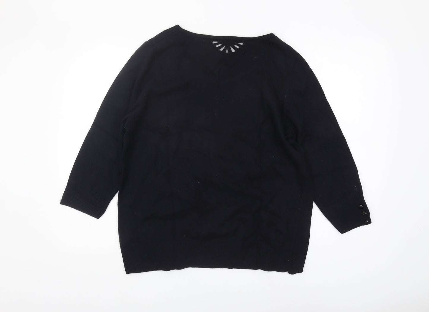Marks and Spencer Women's Black Jumper Size 18