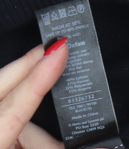 Marks and Spencer Women's Black Jumper Size 18