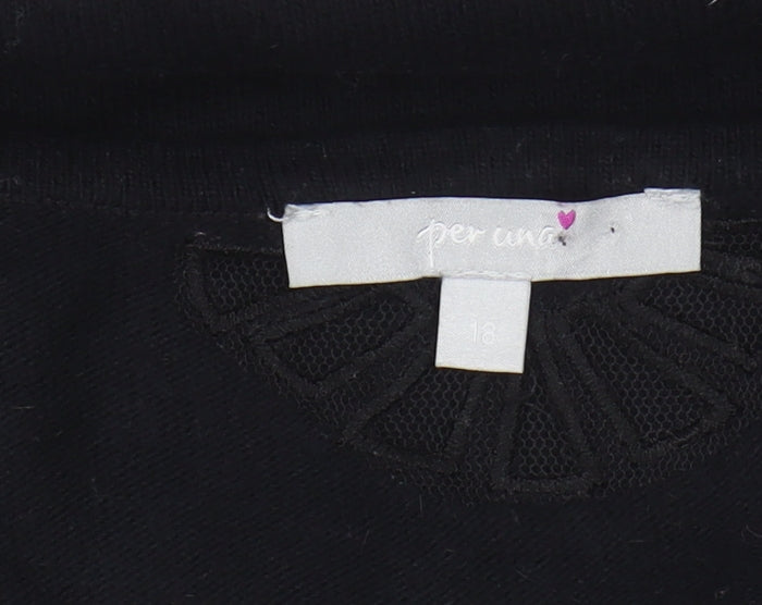 Marks and Spencer Women's Black Jumper Size 18
