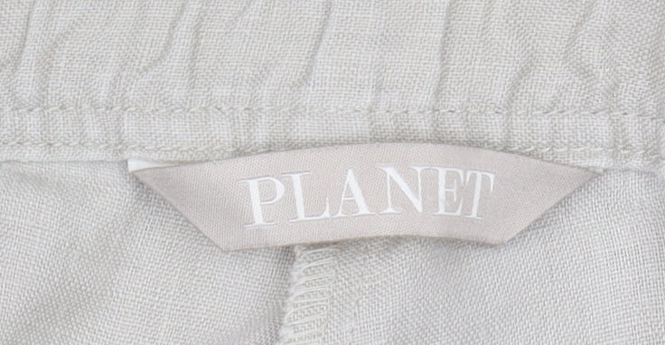 Planet Women's Beige Linen Trousers Size 14