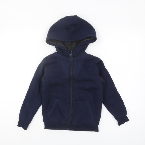 Marks and Spencer Boys Blue Full Zip Hoodie 5-6 Years