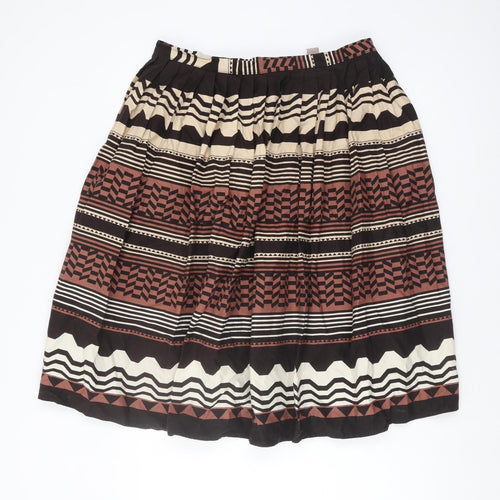 H&M Women's Multicoloured Midi Pleated Skirt, Size 14