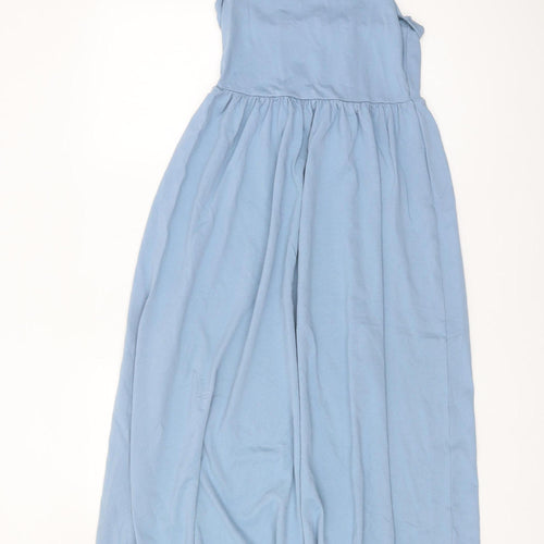 ASOS DESIGN Women's Blue Halter Maxi Dress Size 8