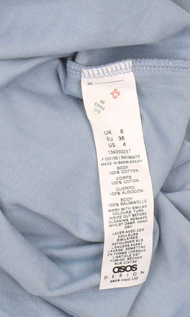 ASOS DESIGN Women's Blue Halter Maxi Dress Size 8