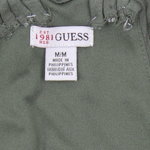 Guess Women's Green V-Neck Dress Size 10