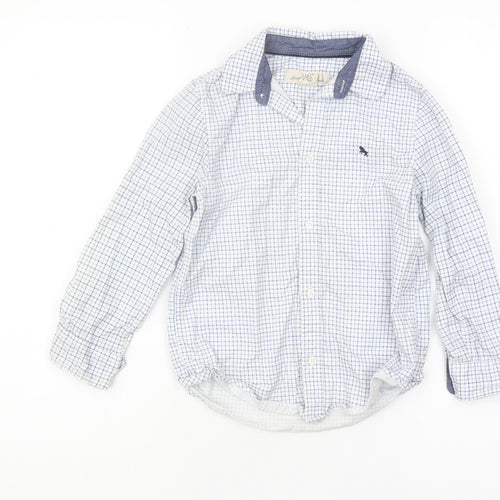 L.O.G.G. Boys Blue Check Button-Up Shirt 6-7 Years