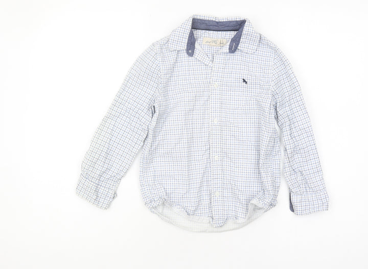 L.O.G.G. Boys Blue Check Button-Up Shirt 6-7 Years