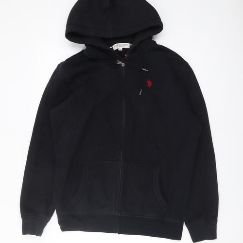 U.S. Polo Assn. Men's Black Medium Full Zip Hoodie