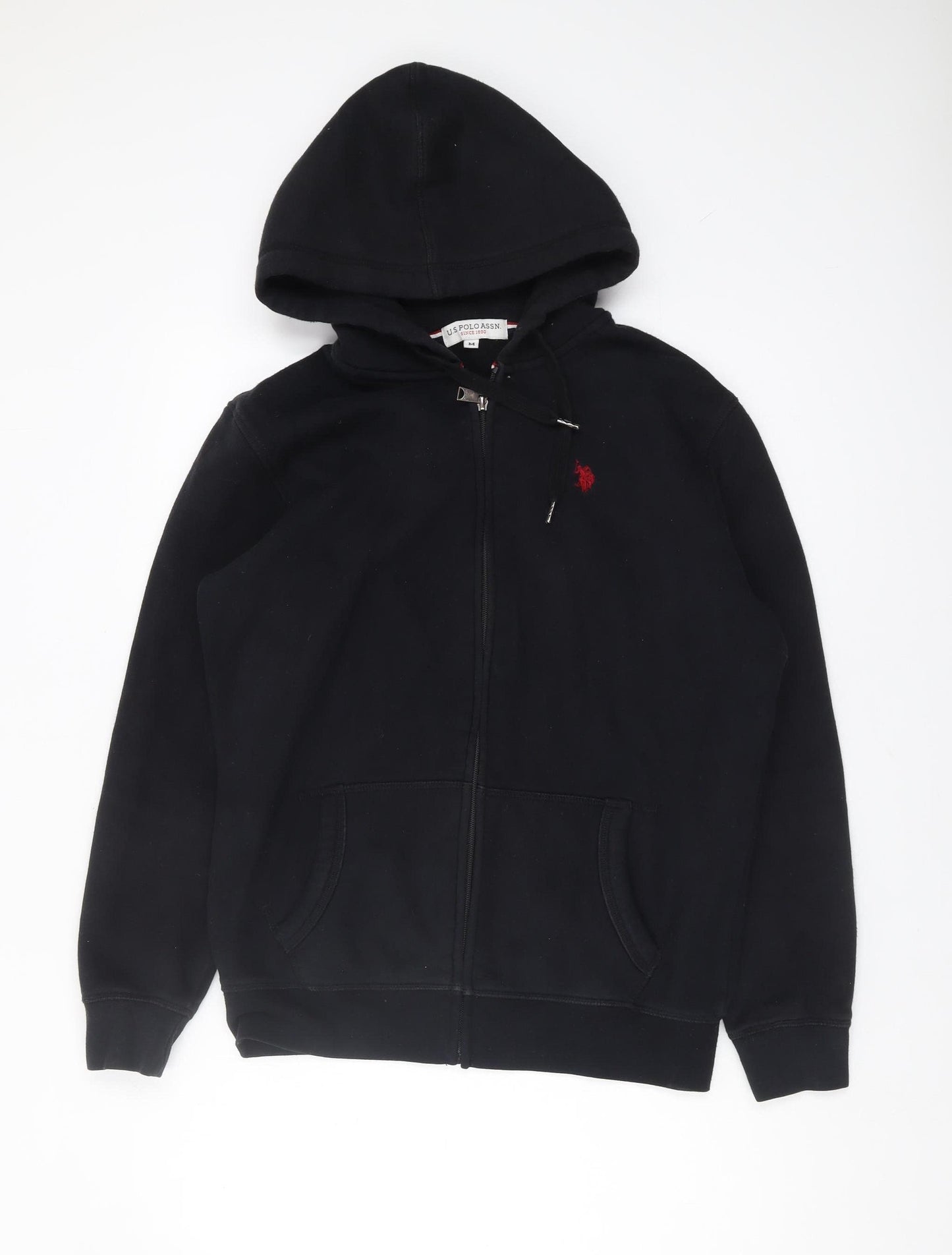 U.S. Polo Assn. Men's Black Medium Full Zip Hoodie