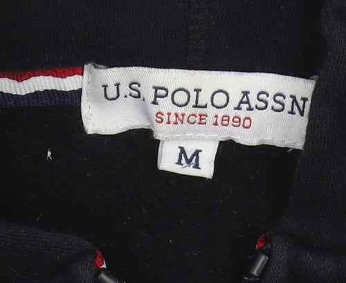 U.S. Polo Assn. Men's Black Medium Full Zip Hoodie
