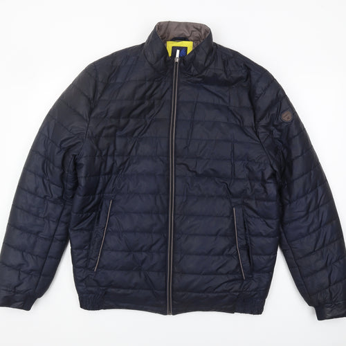 Benetti Men's XL Blue Puffer Jacket - Casual Style