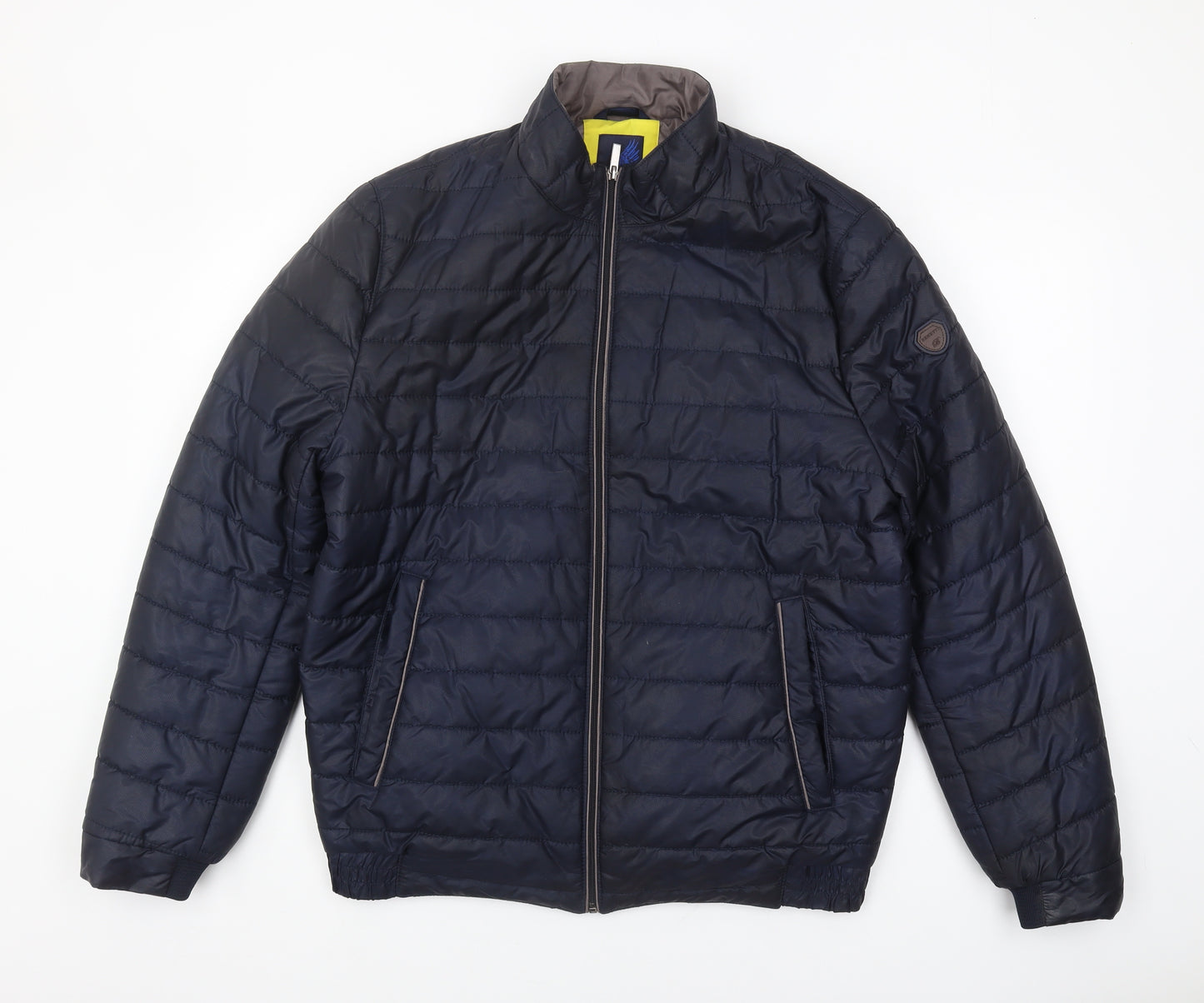 Benetti Men's XL Blue Puffer Jacket - Casual Style