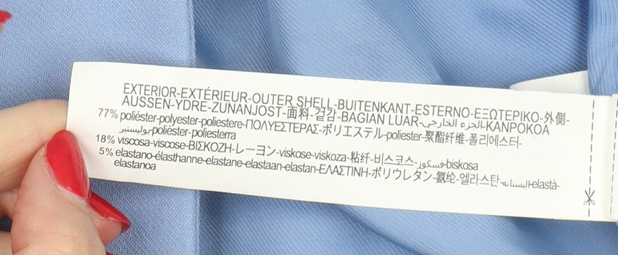 Zara Women Blue Blazer UK 12 Regular Fit