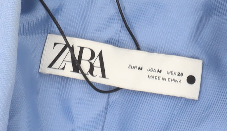 Zara Women Blue Blazer UK 12 Regular Fit