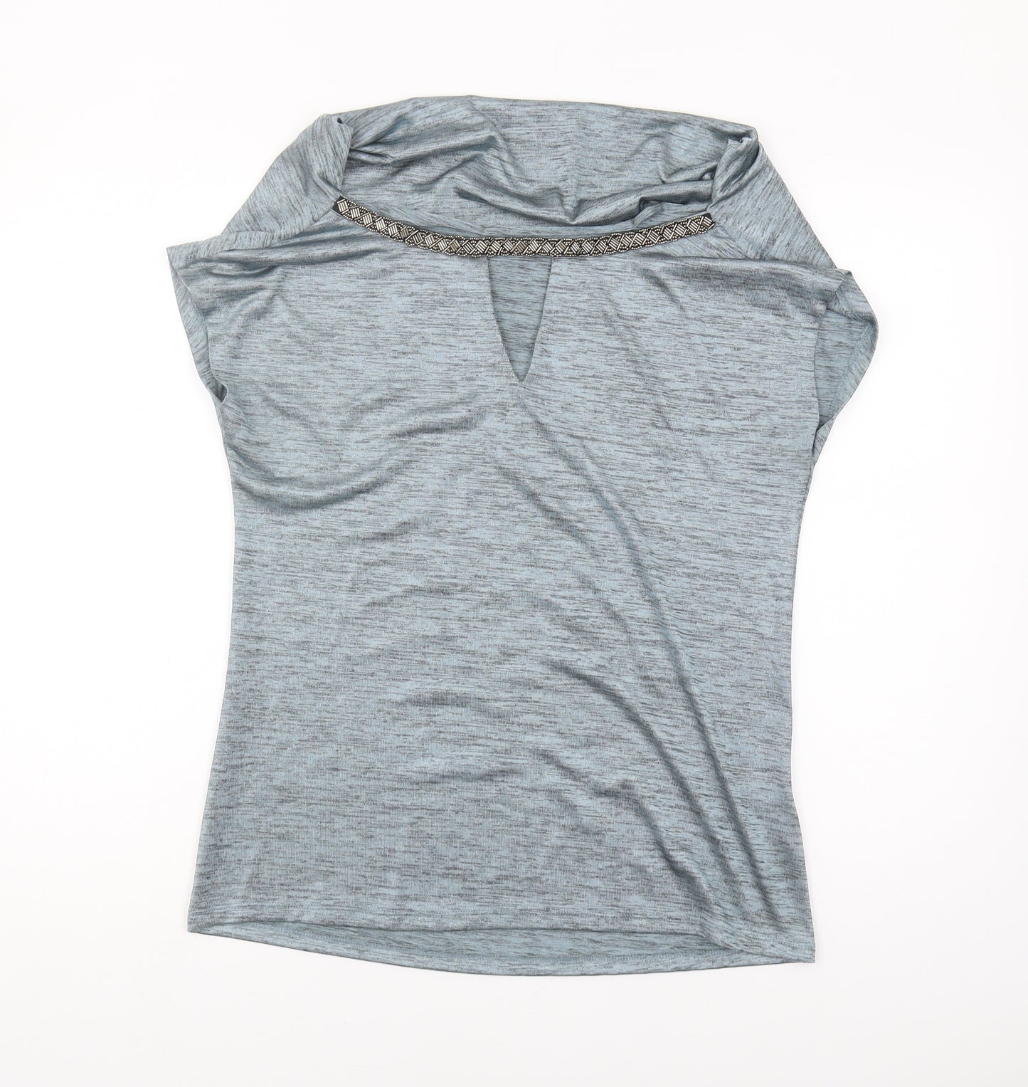 Next Women's Grey Cowl Neck Top Size 12