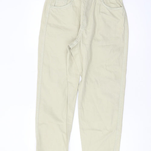 H&M Women's Beige Jeans, Size 14, 5-Pocket Design