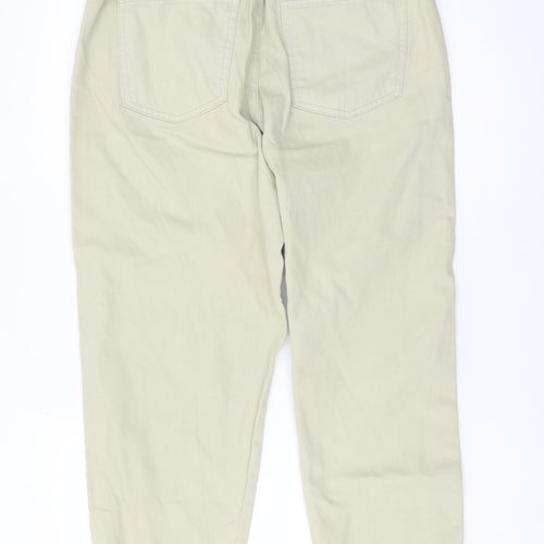 H&M Women's Beige Jeans, Size 14, 5-Pocket Design