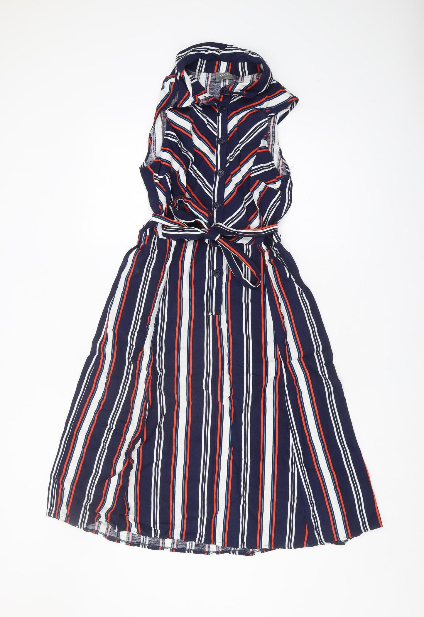 Oasis Women's Striped Shirt Dress - Multicoloured, Size 12
