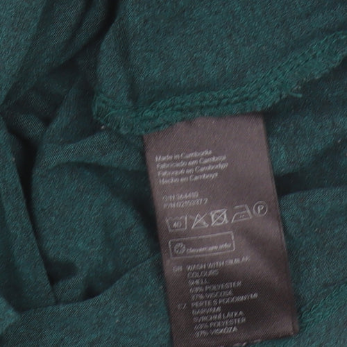 H&M Women's Green XS Basic T-Shirt, Casual Round Neck