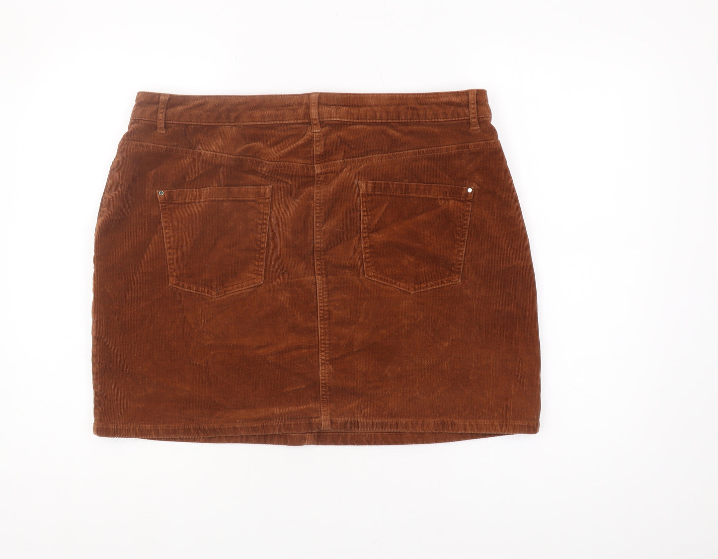 Dorothy Perkins Women's Brown Corduroy Skirt, Size 16