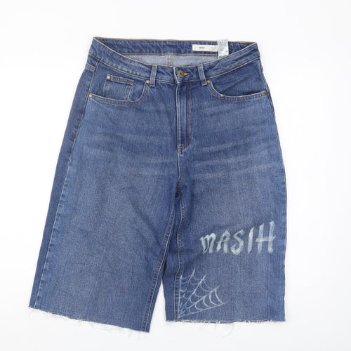 Marks and Spencer Women's Blue Denim Shorts, Size 12, Casual