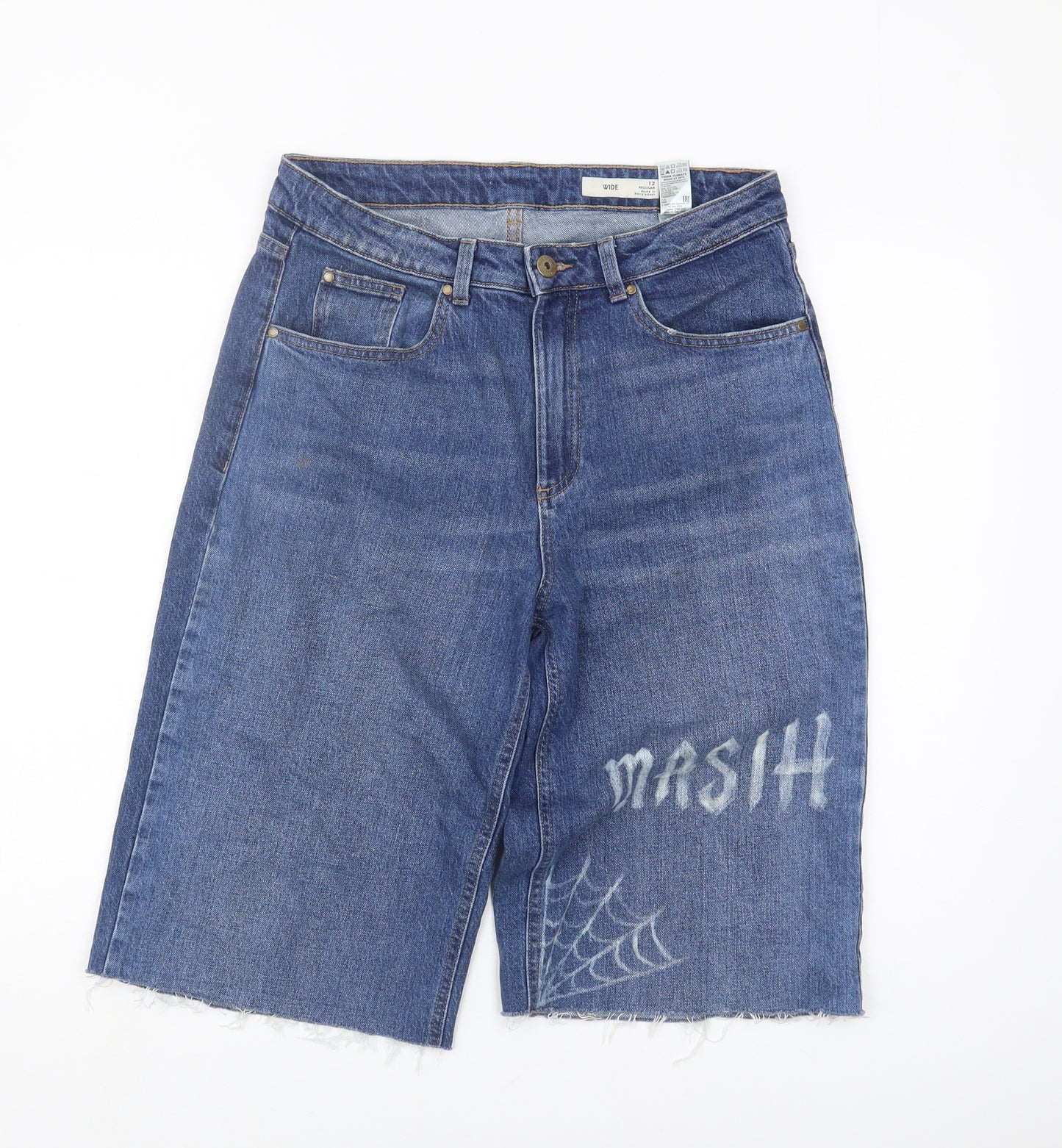 Marks and Spencer Women's Blue Denim Shorts, Size 12, Casual