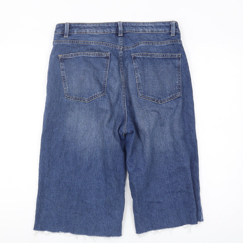 Marks and Spencer Women's Blue Denim Shorts, Size 12, Casual
