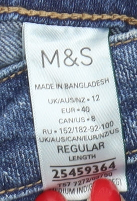 Marks and Spencer Women's Blue Denim Shorts, Size 12, Casual