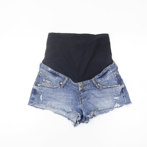 River Island Women's Blue Cut-Off Denim Shorts Size 10