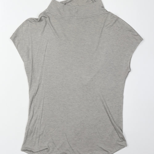Jigsaw Women's Grey High Neck Basic Top - Size S