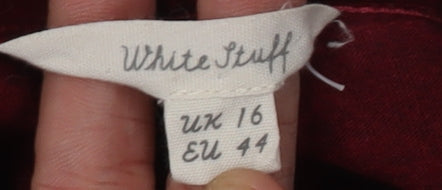 White Stuff Women's Red 3/4 Sleeve Top - Size 16