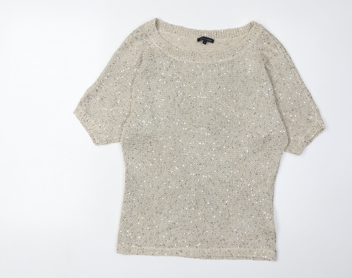 Tommy Hilfiger Women's Beige Pullover Knit Jumper M