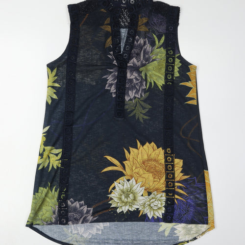 Next Womens Floral Sleeveless Blouse, Size 12, Multicoloured