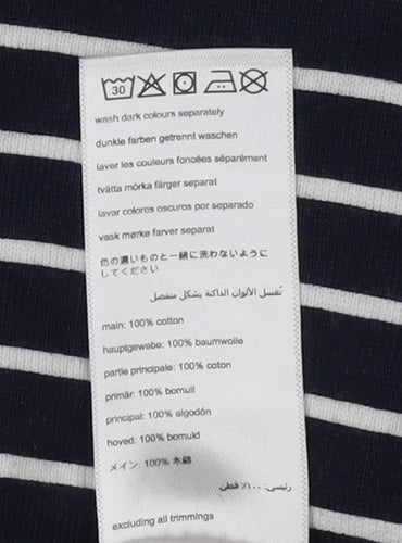 Joules Women's Floral Striped Cotton T-Shirt, Size 18