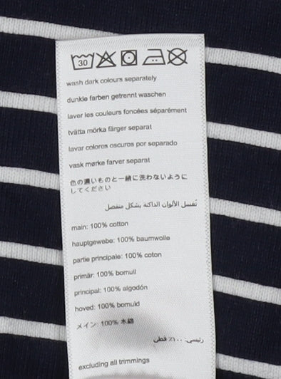 Joules Women's Floral Striped Cotton T-Shirt, Size 18