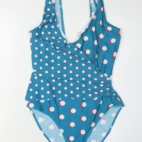 Long Tall Sally Women's Blue Polka Dot One Piece Swimsuit
