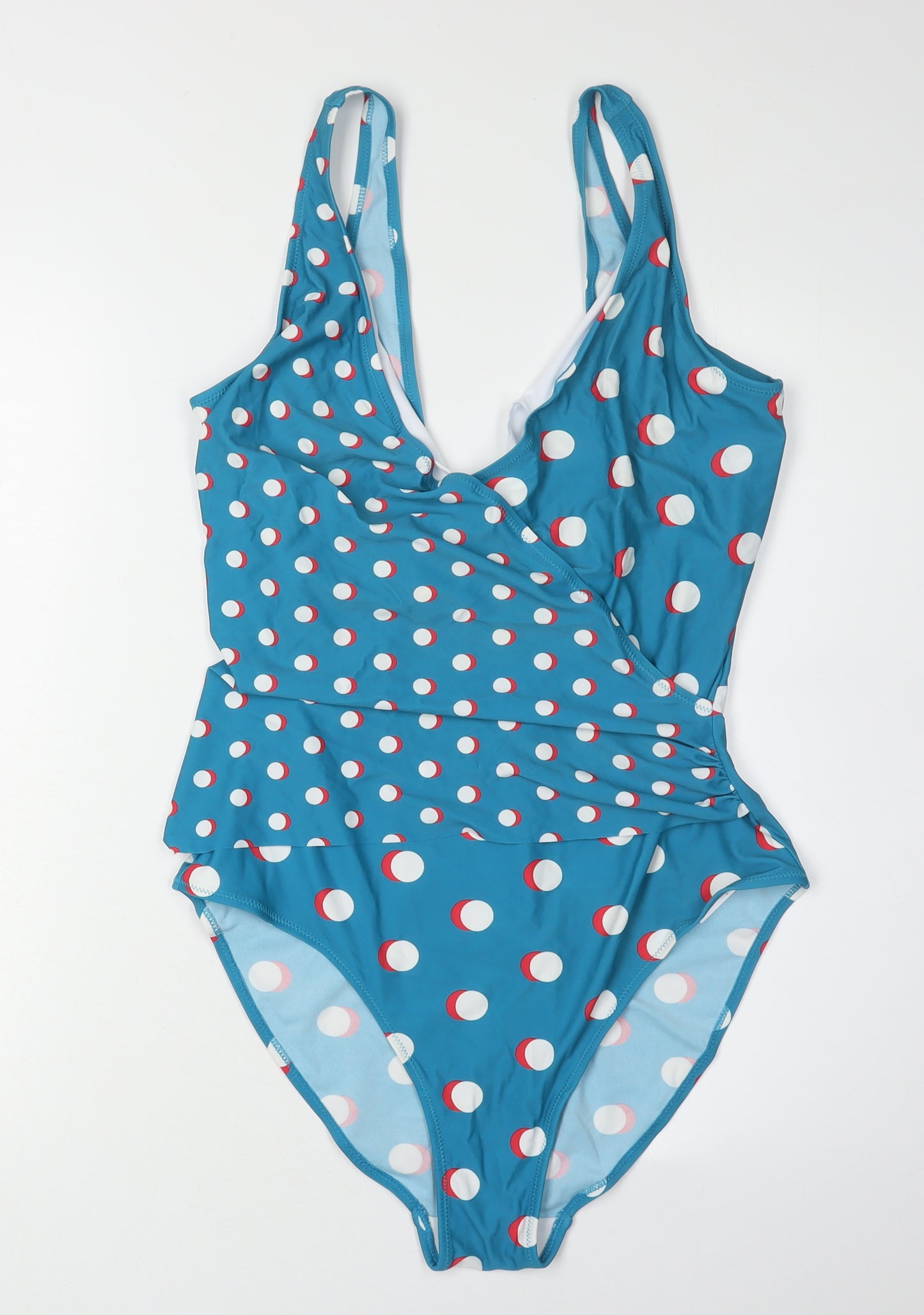 Long Tall Sally Women's Blue Polka Dot One Piece Swimsuit