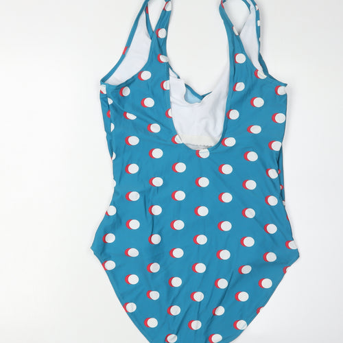 Long Tall Sally Women's Blue Polka Dot One Piece Swimsuit