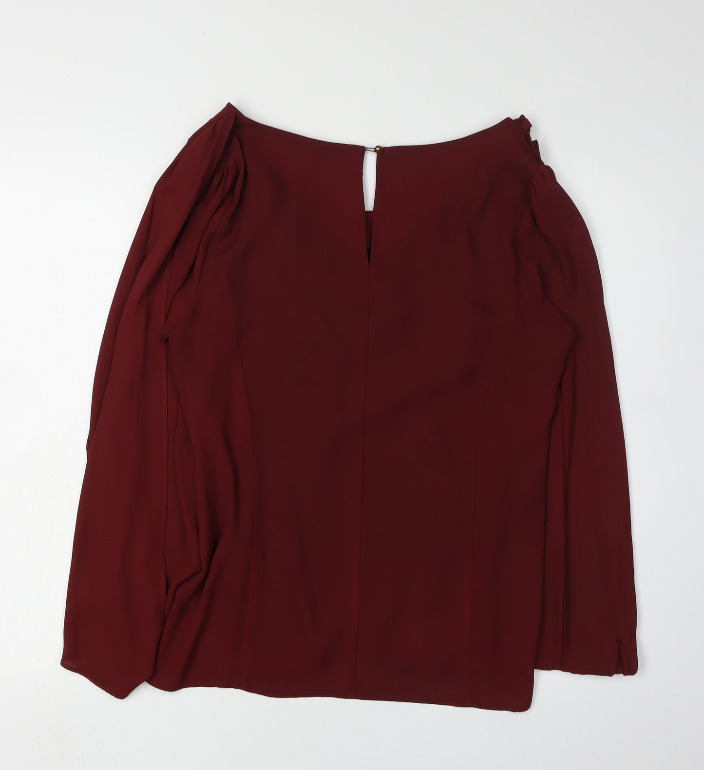 Oasis Women's Red Cowl Neck Blouse Size 10