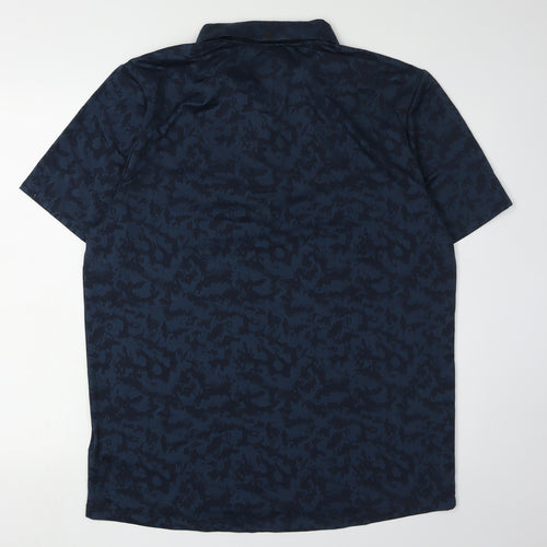 Lyle & Scott Men's Blue Camo Polo Shirt XL