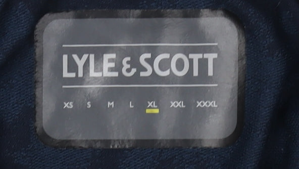 Lyle & Scott Men's Blue Camo Polo Shirt XL