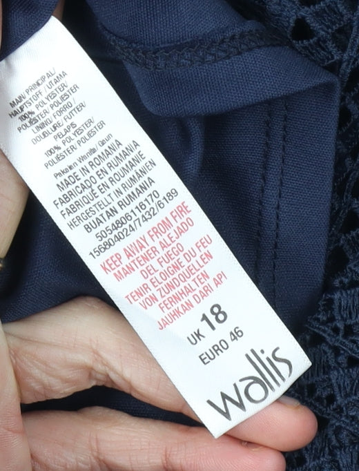 Wallis Women's Black Sheath Dress Size 18