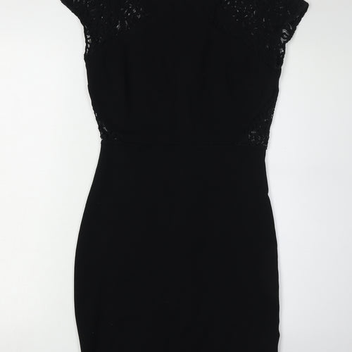 Zara Women's Black Lace Sheath Dress - M