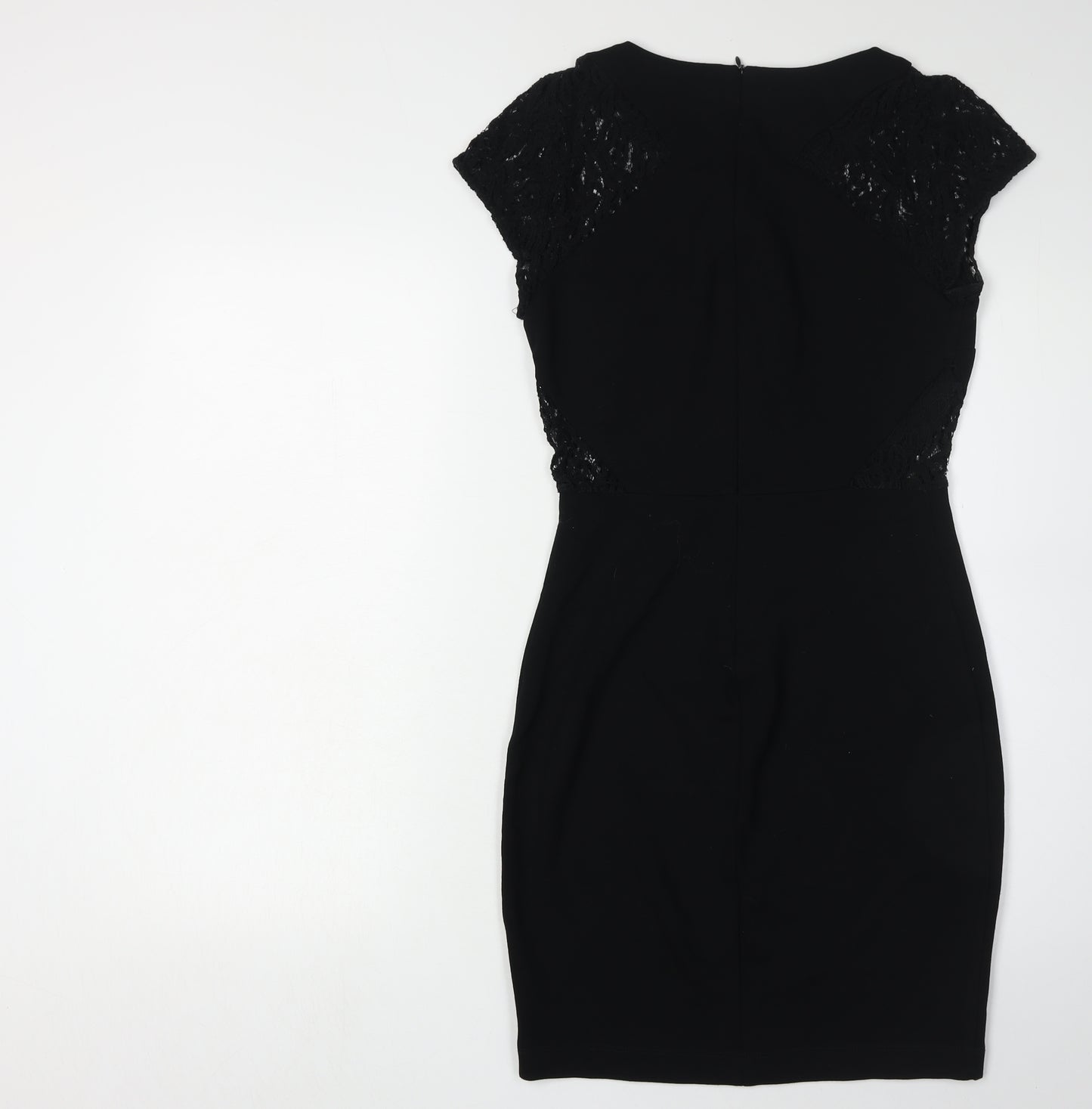 Zara Women's Black Lace Sheath Dress - M