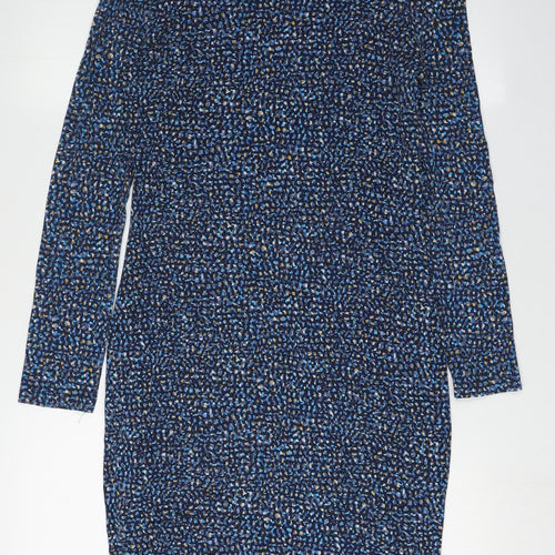 Jigsaw Women's Blue Geometric Long Sleeve Dress