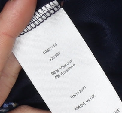 Jigsaw Women's Blue Geometric Long Sleeve Dress