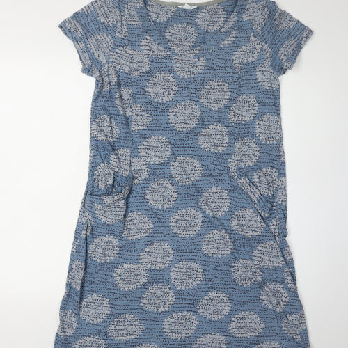 White Stuff Women's Blue Floral Dress Size 14 Casual